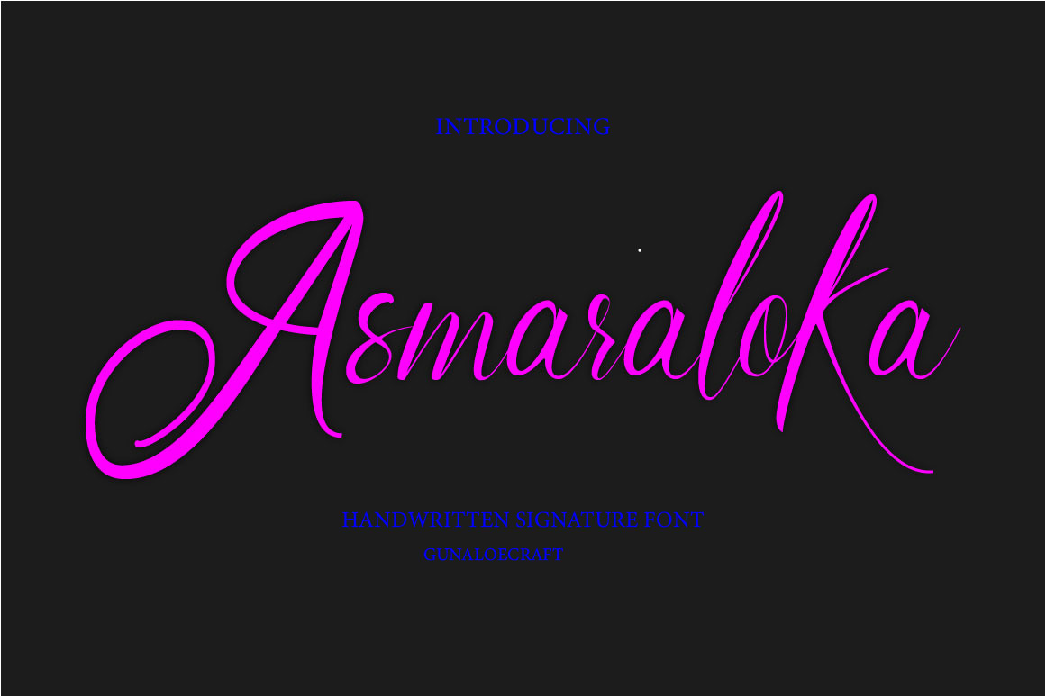 Asmaraloka Font By Burhanuddin On Dribbble