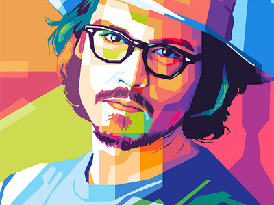 Johnny Depp wpap popart art avatar branding caricature cartoon design graphic design illustration johnnydepp logo popart vector