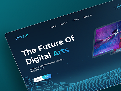 Landing Page NFT3.0 Clean Design app ui design figma ui ux ui design web design