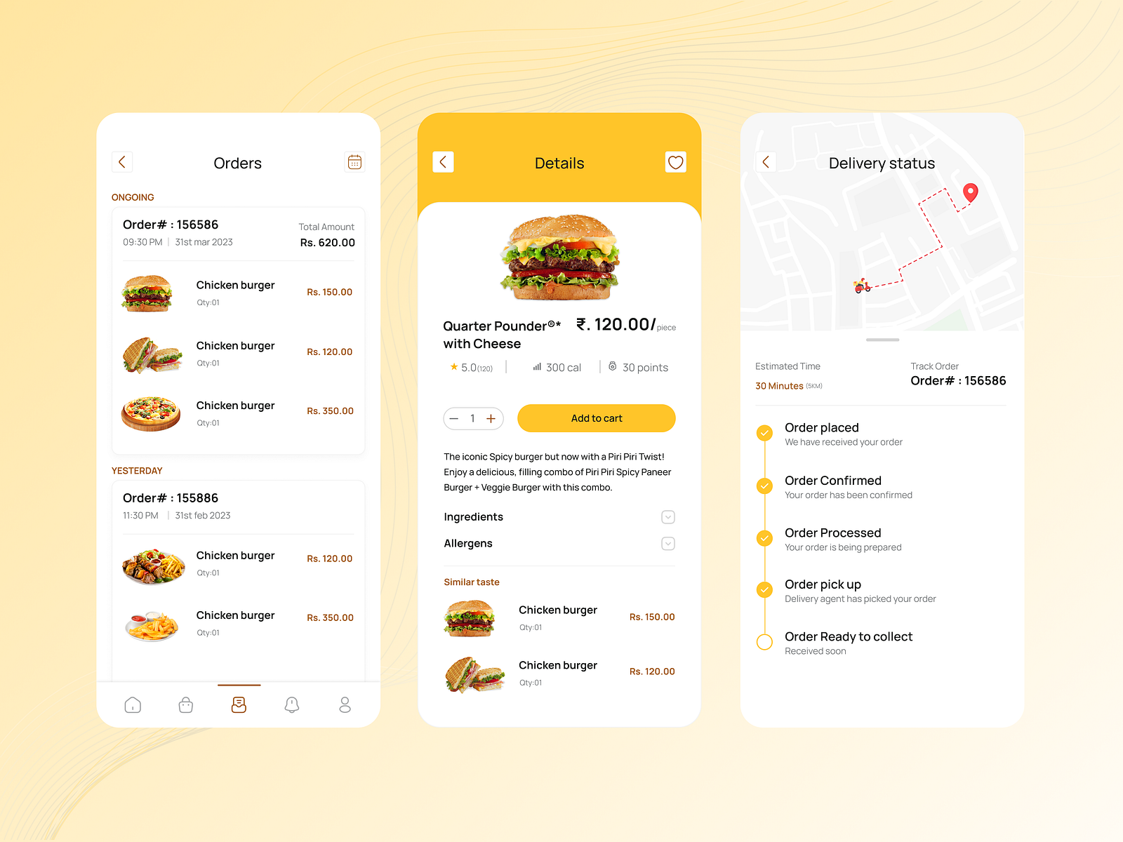 Online Food Delivery Application UI Design mobile view by Milan Raval ...