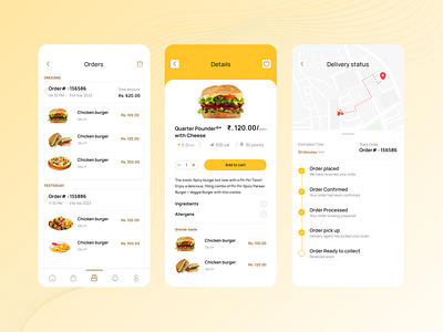 Online Food Delivery Application UI Design mobile view appdesign application design deliveryapp demoshot designideas fooddeliveryapp mobile ui reference userexperiance userinterface