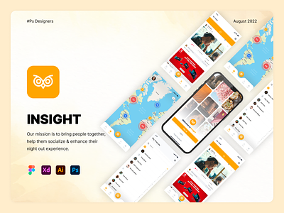 Insight App Design android app branding color design graphic design illustration insight ios logo mobile app social typography ui ux vector