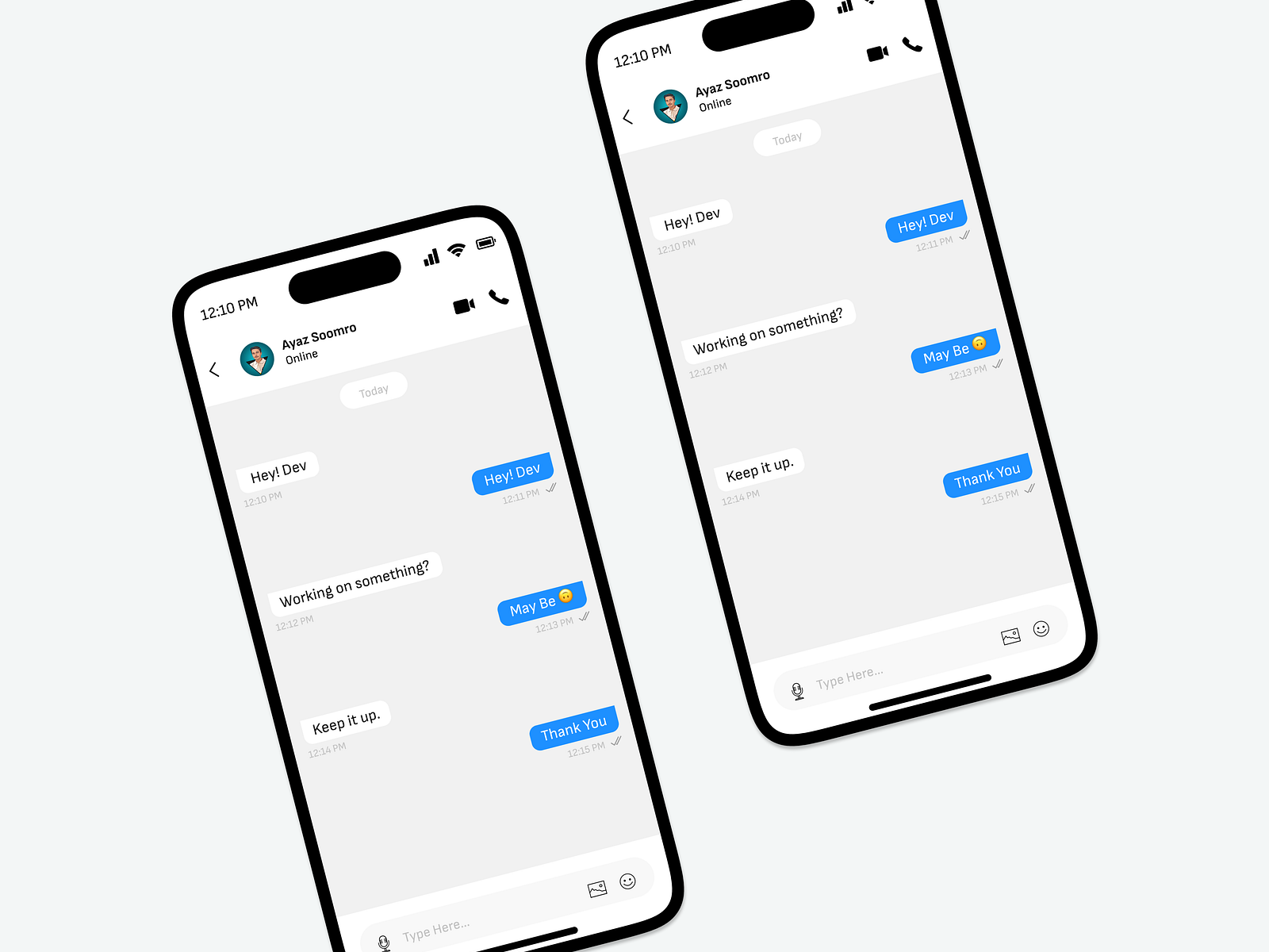 Messaging App UI by Ayaz Soomro on Dribbble 