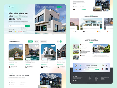 Houses Website Design branding color design graphic design houses illustration logo real estate typography ui ux vector website