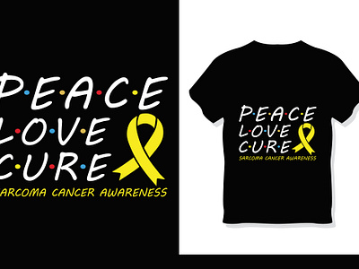 Peace Love Cure Sarcoma Awareness Shirt awarness design graphic design illustrator print shirt t shirt t shirt design tshirt vector