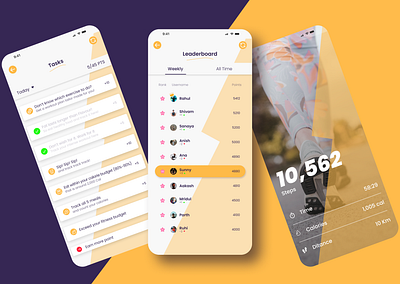 Leaderboard | Daily UI Challenge - #19 app design dailyui figma fitness leaderboard ui design uiux user interface user experience ux design