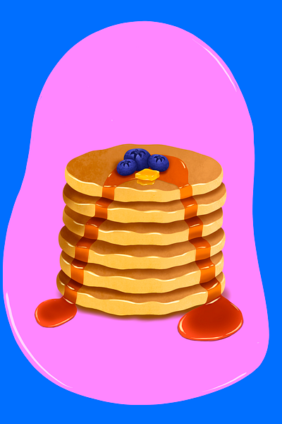 Sunday pancakes illustration procreate