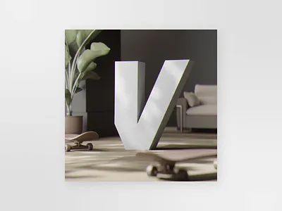 36 Days of Type / V 3d aftereffects animation b3d blender3d motion graphics