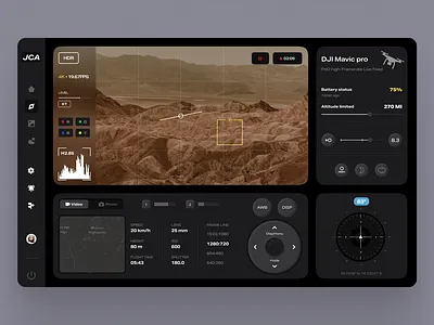 DJI Mavic Pro Drone Interface design design challenge designer drone drone design drone interface drone ui product design realism realistic skeuomorphic skeuomorphism ui ui design ux