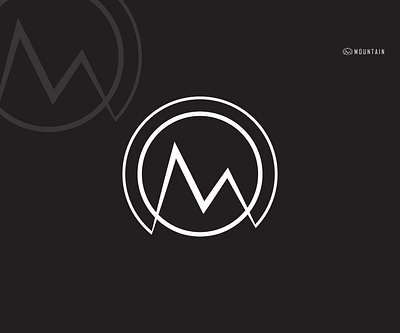 MOUNTAIN styles design black branding circle company design graphic design illustration logo m m logo mountain office logo premium logo styles logo typography vector white logo