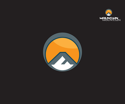 Mountain styles brand design black brand branding circle company logo design graphic design illustration logo mountain mountain logo new office logo orange color vector white
