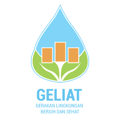 Logo GELIAT (GErakan Lingkungan bersIh dan sehAT)SMKN 5 KUNINGAN branding graphic design logo