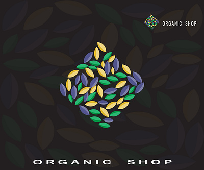 premium organic logo brand branding colorful company design graphic design green illustration leaf logo office organic organic shop premium vector