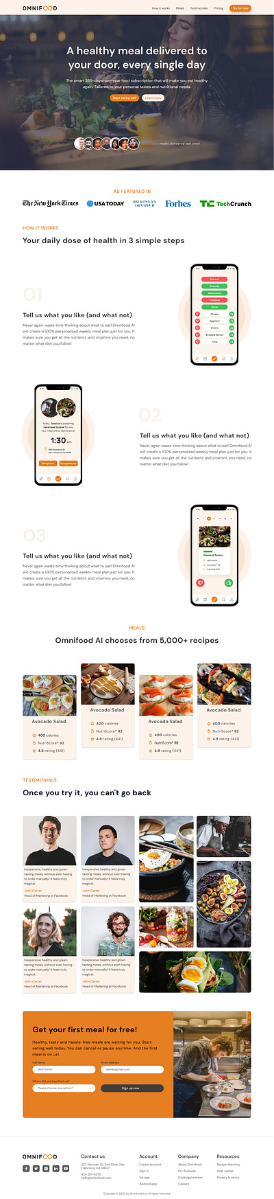 Restaurant Website URL:https://omnifood-by-mehedi.netlify.app/ 3d adobe xd animation app branding design figma graphic design illustration logo restaurant website ui ui design user design user experience vector web design