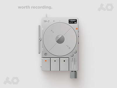 TP–7 Field Recorder Recreation design design challenge designer music music lovers music recorder product product design product redesign realism realistic record recorder skeuomorphism sound sound recorder tape recorder ui ui design ux