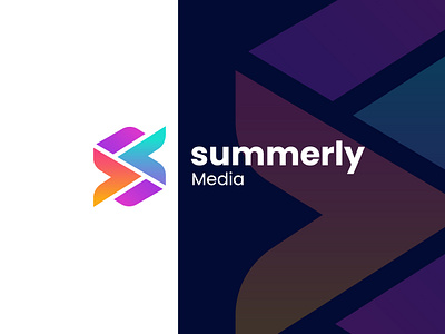 Summerly Media Logo Design. branding colorful creative design gradient graphic design logo logodesign logodesigner logoinspiration logomark logos media modern multicolor premium professional s ss vector