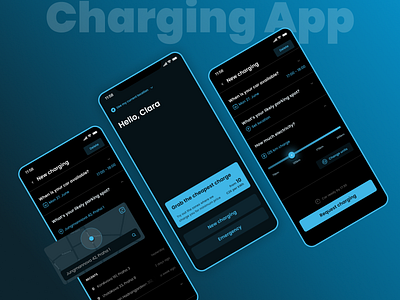 Nimbee App 🚘🔌 app design charging app typography ui ux