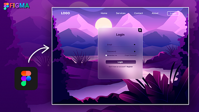 Animated Landing Page with Login and Register Form animation branding design figma graphic design illustration logo motion graphics typography ui ux