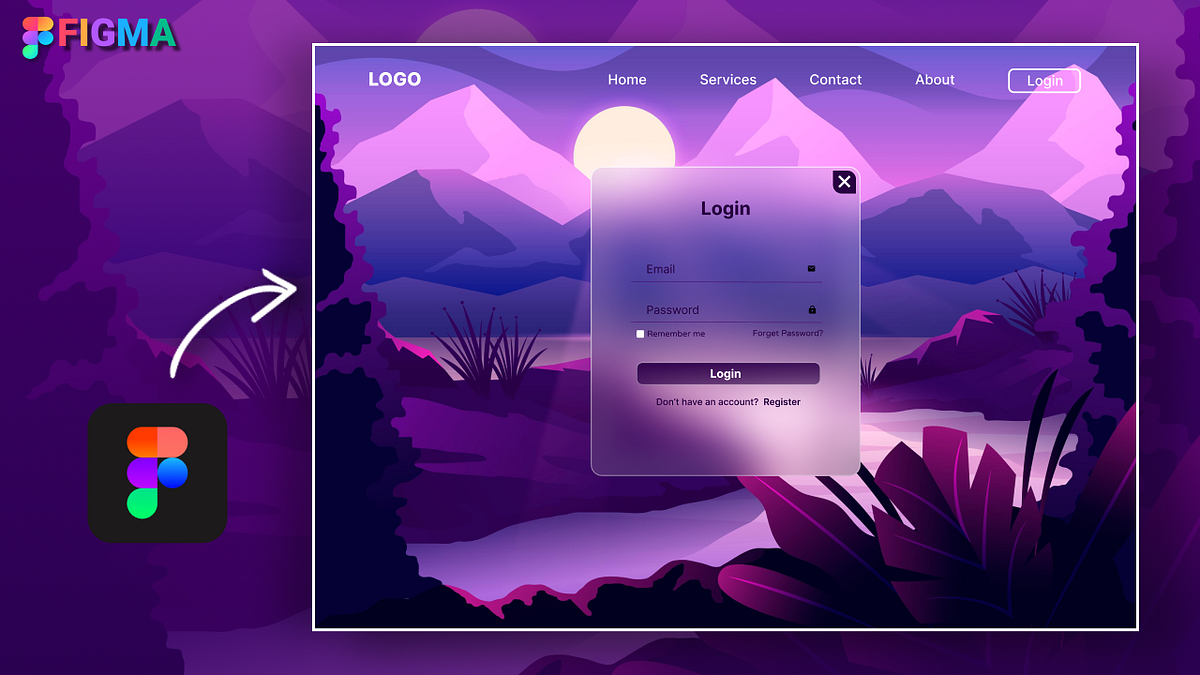 Animated Landing Page with Login and Register Form by Roushan Sharma on ...