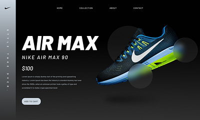 NIKE SHOE LANDING PAGE adobe xd branding figma graphic design landing page uiux ux