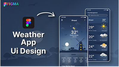 Weather App UI Design - A Seamless Journey through Forecasting animation app design app development branding design figma graphic design illustration logo motion graphics ui ux