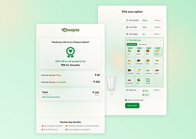 Chaayos Cafe App appdesign uidesign applicationdesign favmates.com figma uiux chatapp homepage ui