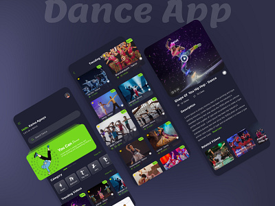 Dance App🕺 💃 dance app design system illustration ui