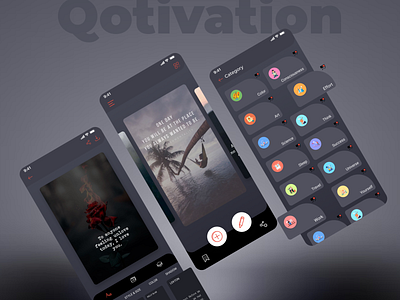 Qotivation App ✒️ branding design logo minimal app design typography ui