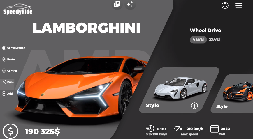 SpeedyRide- Ride in Style, Rent with Pride. animation branding car design graphic design illustration logo motion graphics rent