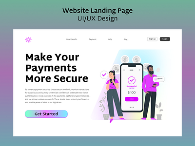 Payment website landing page | UI Design design landingpage ui uidesign ux web webdesign website