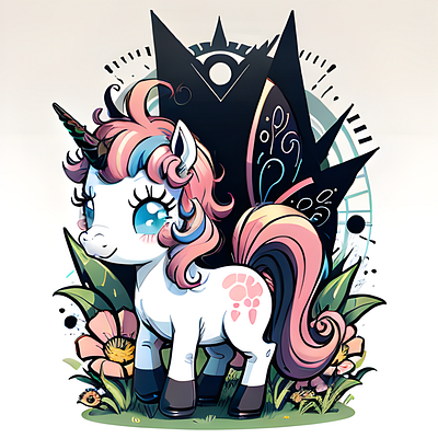 Little Pony Illustration Designs graphic