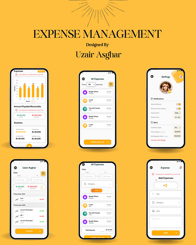 Expense Mangament App expense managment ui design ux design