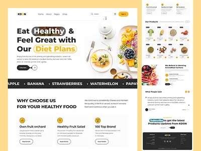 Fruits eCommerce website design ecommerce website fruits shop ui ui design website