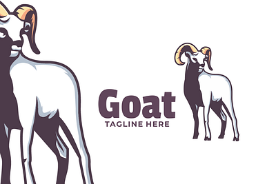 Goat animal branding cute mascot design graphic design illustration logo ux vector