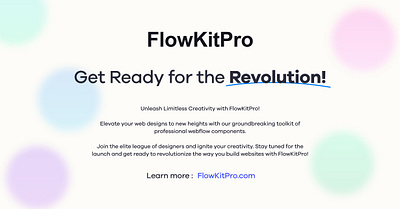 FlowKitPro -A Massive Library Of Professional Webflow Components animation creative designcommunity designinspiration designresources dribbbleshots flowkitpro graphicdesign interactiondesign ui userexperience ux webdesign webdesigninspiration webflow webflowcomponents