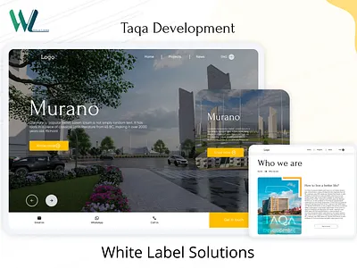 Real Estate Taqa Development design figma mobile real estate responsive website ui ux web design website