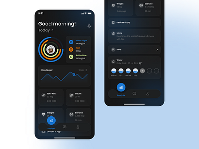 Health AI Tracking ✦ Diabetes app design health mobile ui ux