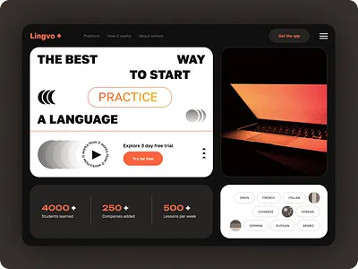 Online Education Platform Concept concept education edutech inspiration language minimal online platform ui website