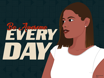 Be Awesome Everyday #2 design effects flat illustration graphic design illustration illustrator pattern vector