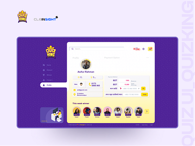 Quiz King_Quiz UI design logo quiz quizking responsive ui ux