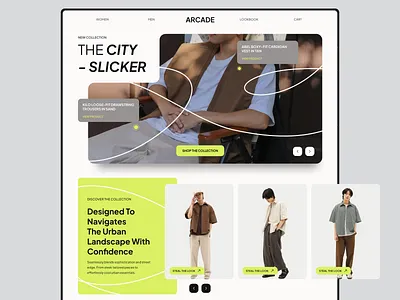 Fashion E-Commerce Landing Page aesthetic catalogue e commerce fashion landing page lookbook modern product store ui website website design