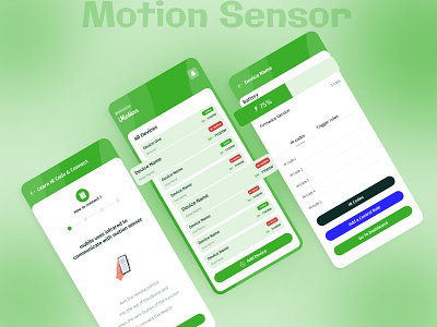 Motion sensor App📱 illustration motion sensor ui design ux design