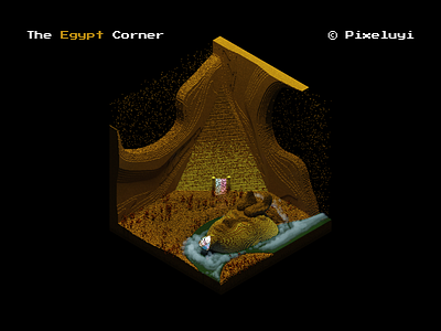 The Egypt Corner NFT 3d egypt magciavoxel nft pixeluyi voxel voxelart