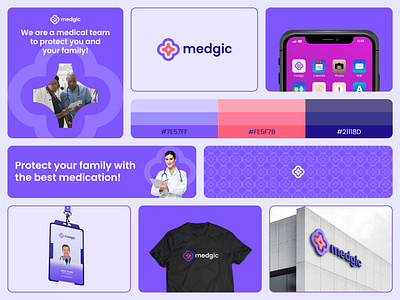 medgic - Logo Design Concept brand identity branding clinic community concept creative design designer portfolio health care logo logo designer magic medical medicine modern pharma simple strength team unique