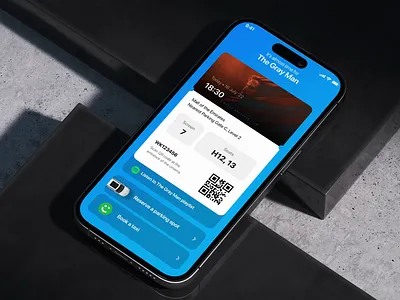 No more stress parking for the movies. 3d app car cinena motion parking product design