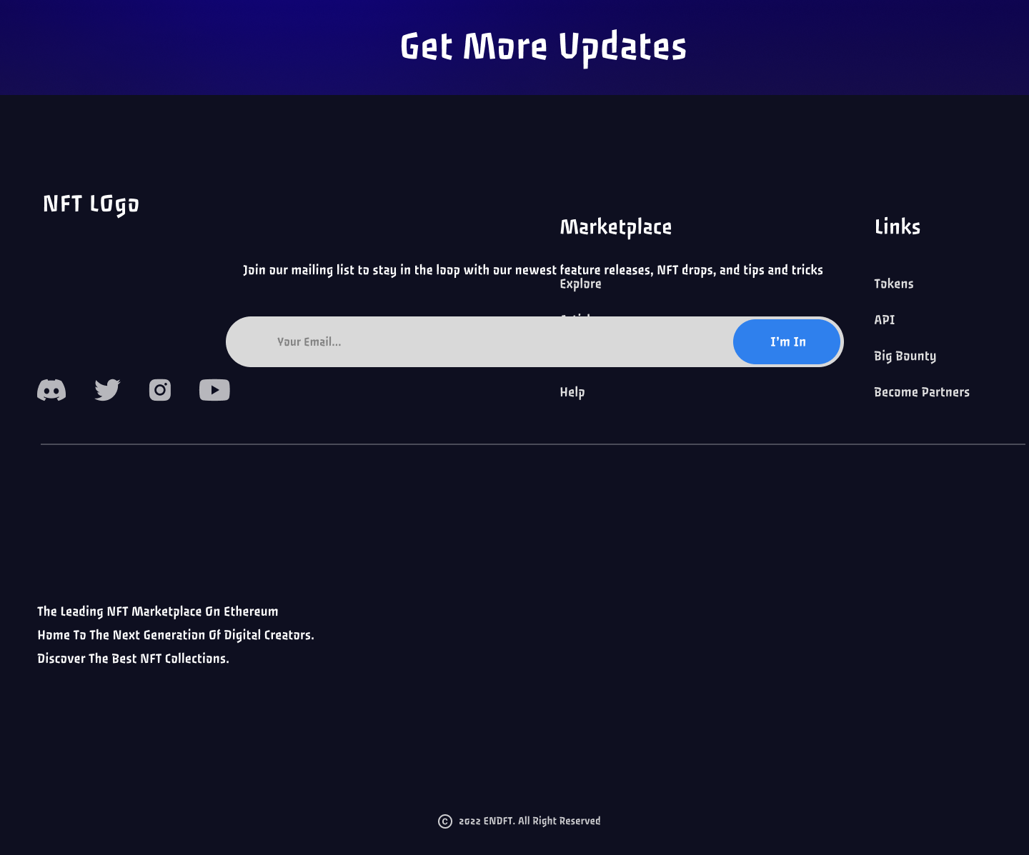 Example of Nft Landing Page | UI UX Design | Figma