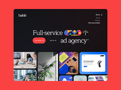 Bahlr - Agency Website agency agency website design ui ui design ux ux design website website design