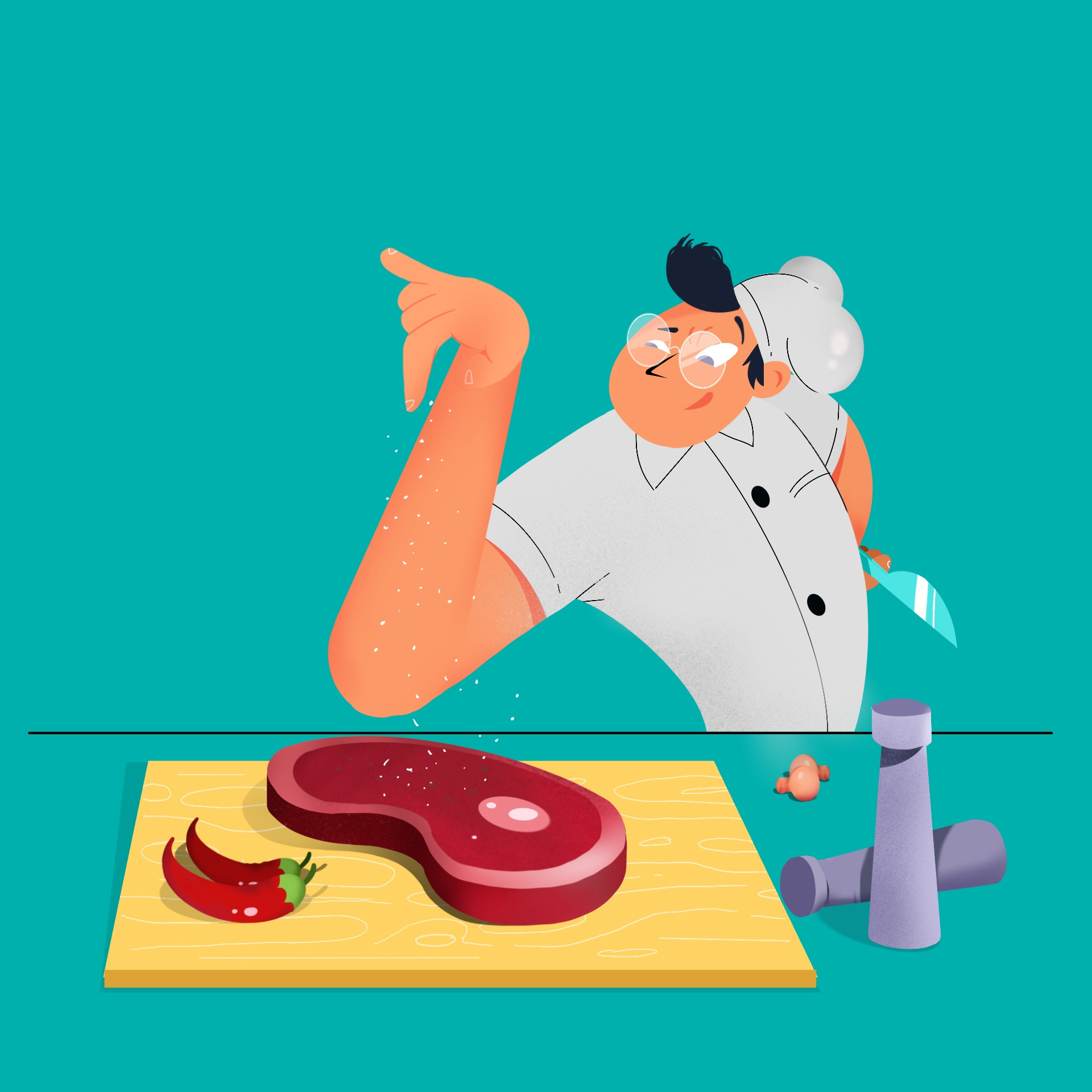 2D Illustration - Food 2dcharacter animation branding food graphic design illustration motion graphics ui ux vector website website section