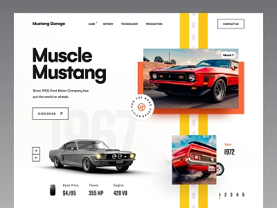 Vintage Car Web design automobile automotive car electric car farzan ford landing page luxury car mustang sportscar supercar vintage vintage car web design web designer web page web site webdesign website website design