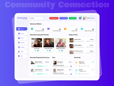 Community Connection👫 illustration logo tablet ui design ux design